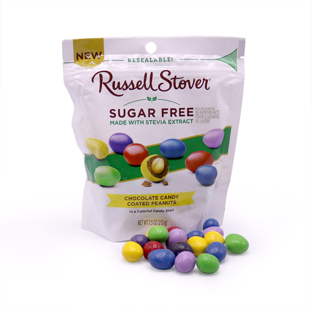 Russell Stover Chocolate Candy Coated Peanuts, Sugar Free - 7.5 oz