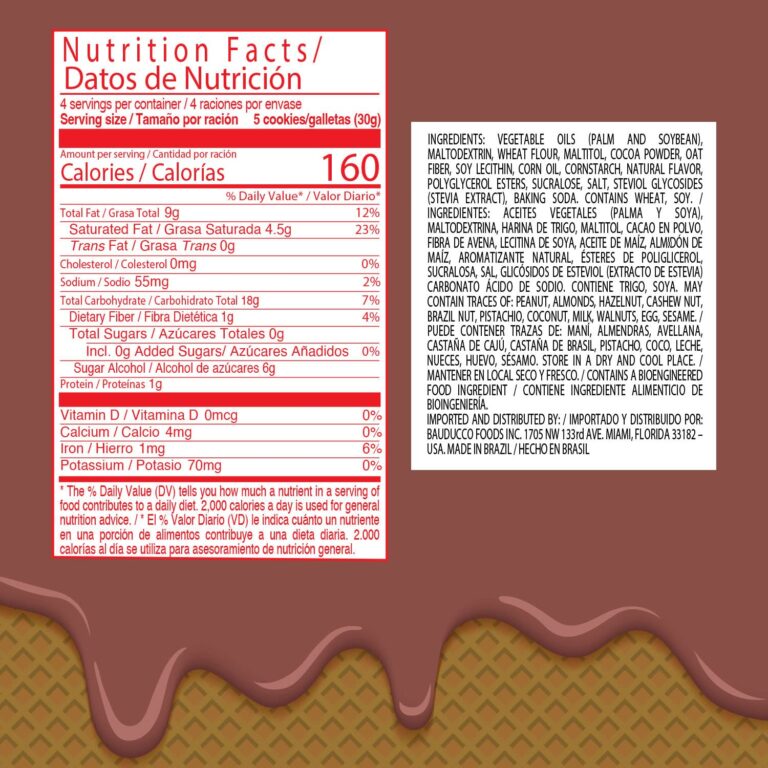 Bauducco Sugar Free Wafer Cookies Sugarless Delite