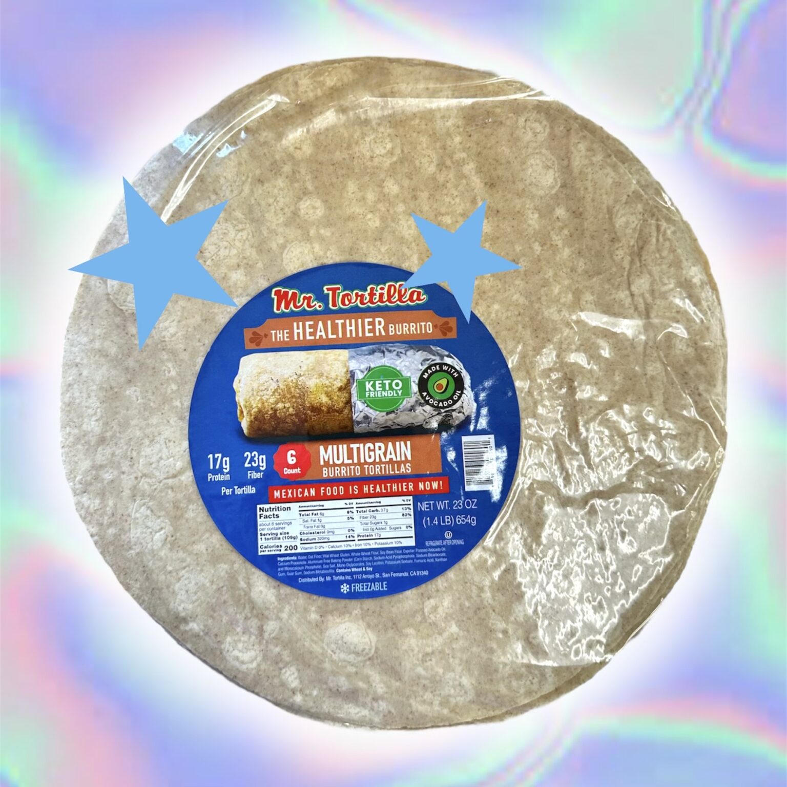 Mr.Tortilla Healthier Burrito Tortillas Sugarless Delite